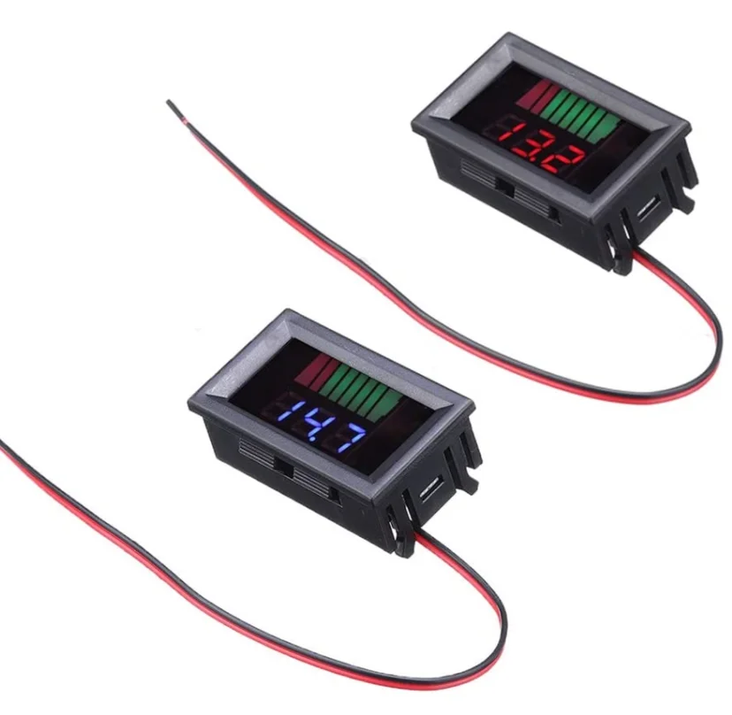 Car Battery Charge Level Indicator 2.5-40V/40-120V Lithium  Meter Display LED  Voltmeter