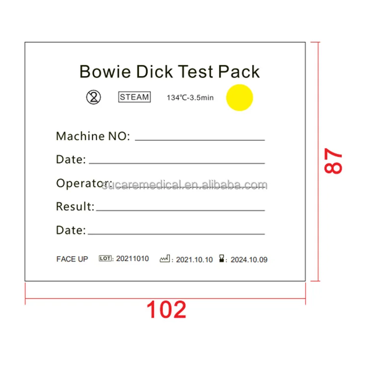 Бумажные пакеты с индикатором тестирования автоклава bowie