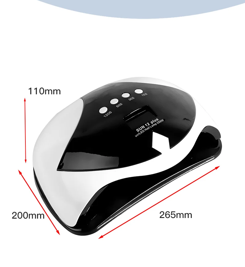 256w UVLed Pro Sun 12 Plus Nail Lamp Two Doouble Hands Pedicure UV Led Light for Nails Lampara Polish Dryer