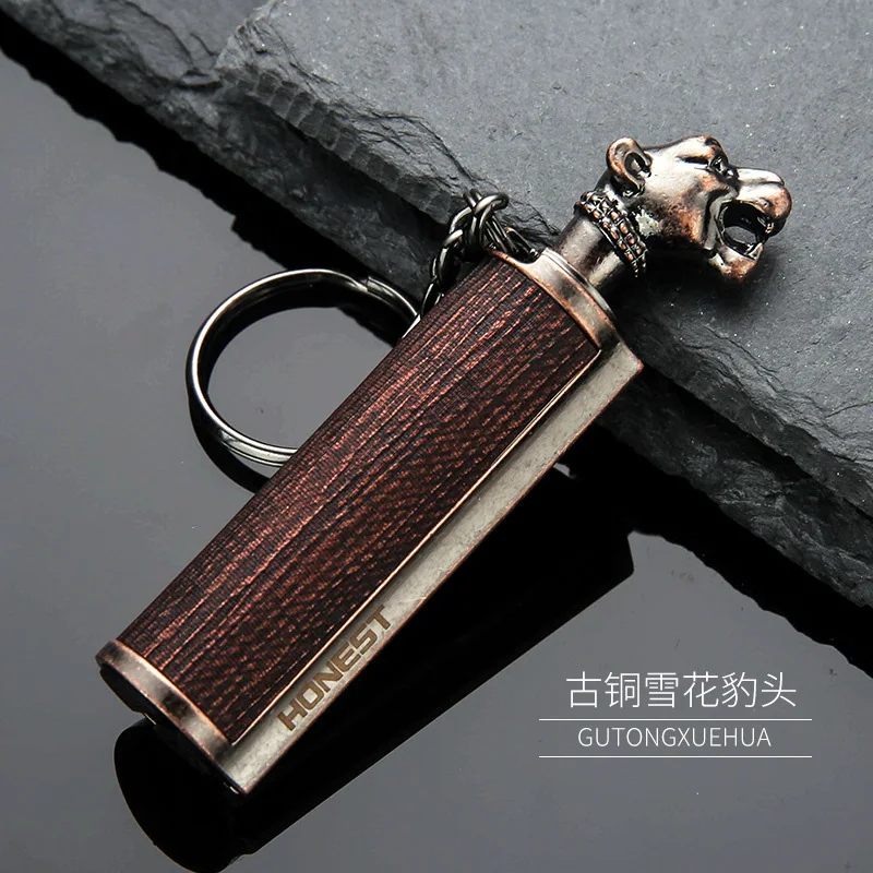Wholesale Permanent Flint Fire Starter keychain Lighter Waterproof Kerosene Outdoor Survival Tool Match Lighter