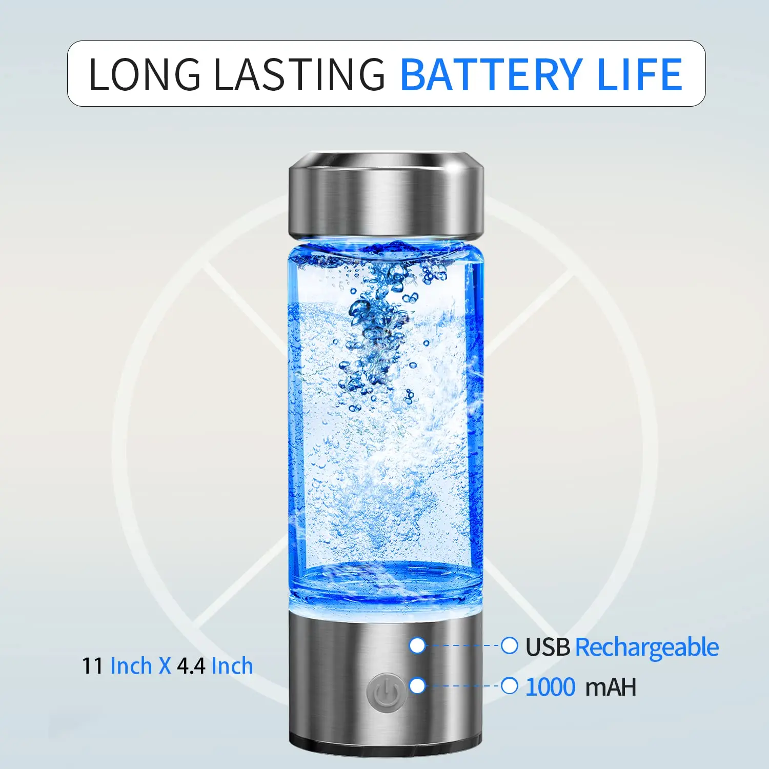 Portable Hydrogen Water Ionizer Hydrogen Water Generator Rechargeable Hydrogen Rich Water Glass Health Cup for Home Travel