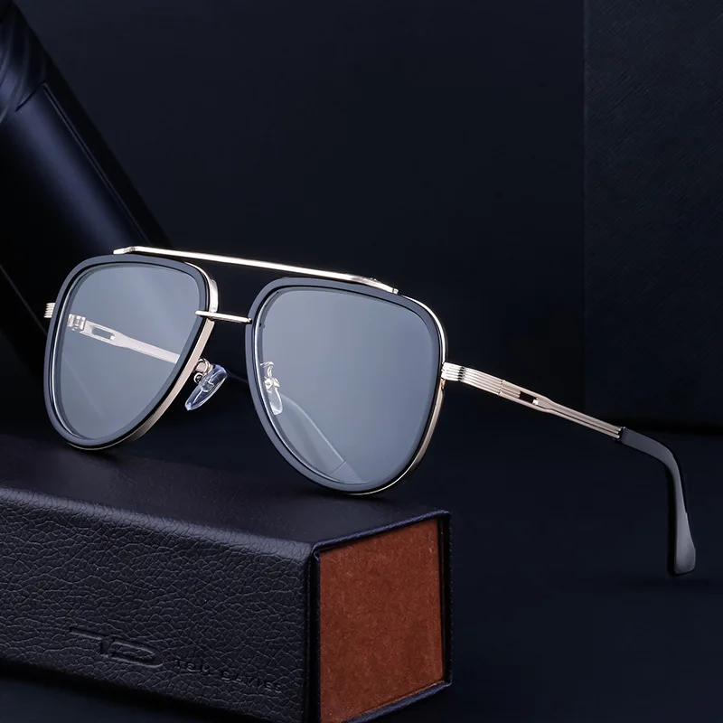 DOISYER 2023 New Luxury Fashion Hot Selling Designer Brand Quality  Double Bridge  Metal Wind Sunglasses For Men