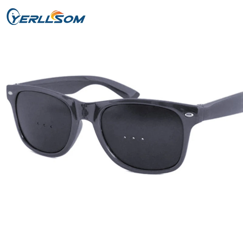 Hot Selling Rice Nail Small Hole Glasses PC Black Sunglasses UV400 White and Black Glasses Stylish Fashion Custom for Men Women