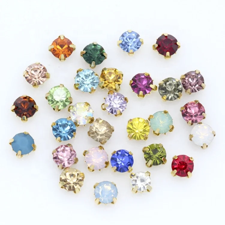 
Factory Wholesale Price Crystal Sew On Applique Trim Sew On Rhinestone 