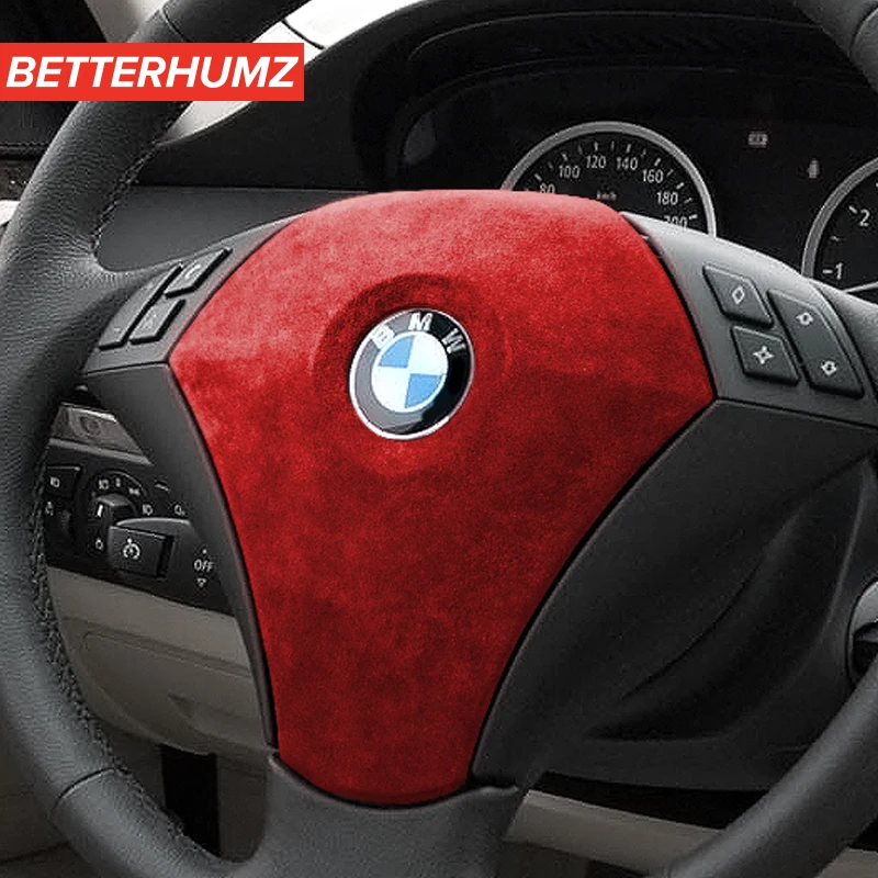 Betterhumz для BMW E60 2004-2007 5 серии автомобильные аксессуары интерьера Алькантара оболочка рулевого колеса защитный чехол