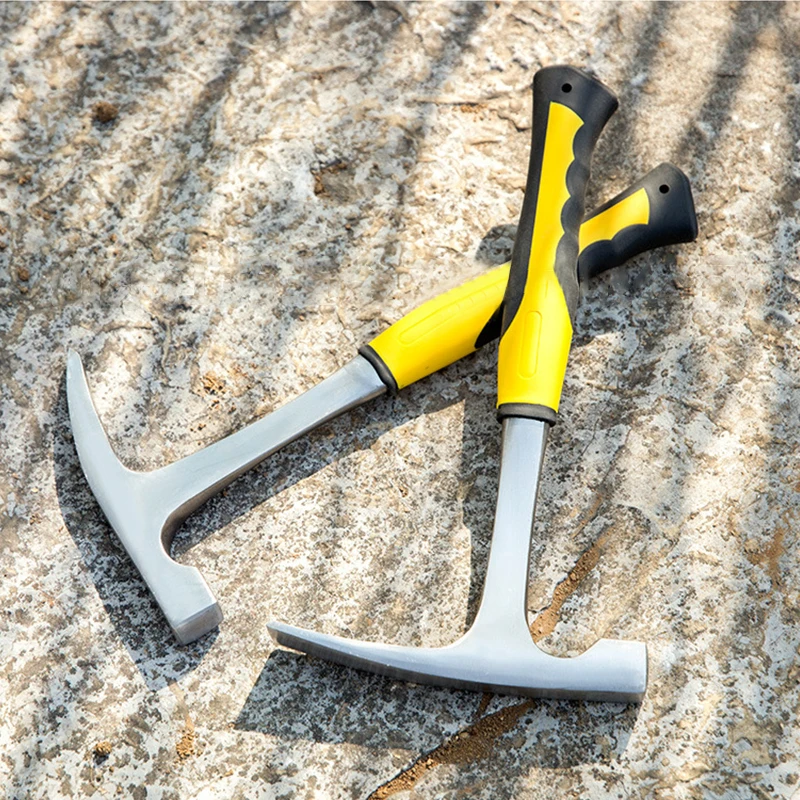 Геологический молоток из высокоуглеродистой стали, геология горных пород, проба, плоский заостренный наконечник, ручной инструмент для снижения ударов