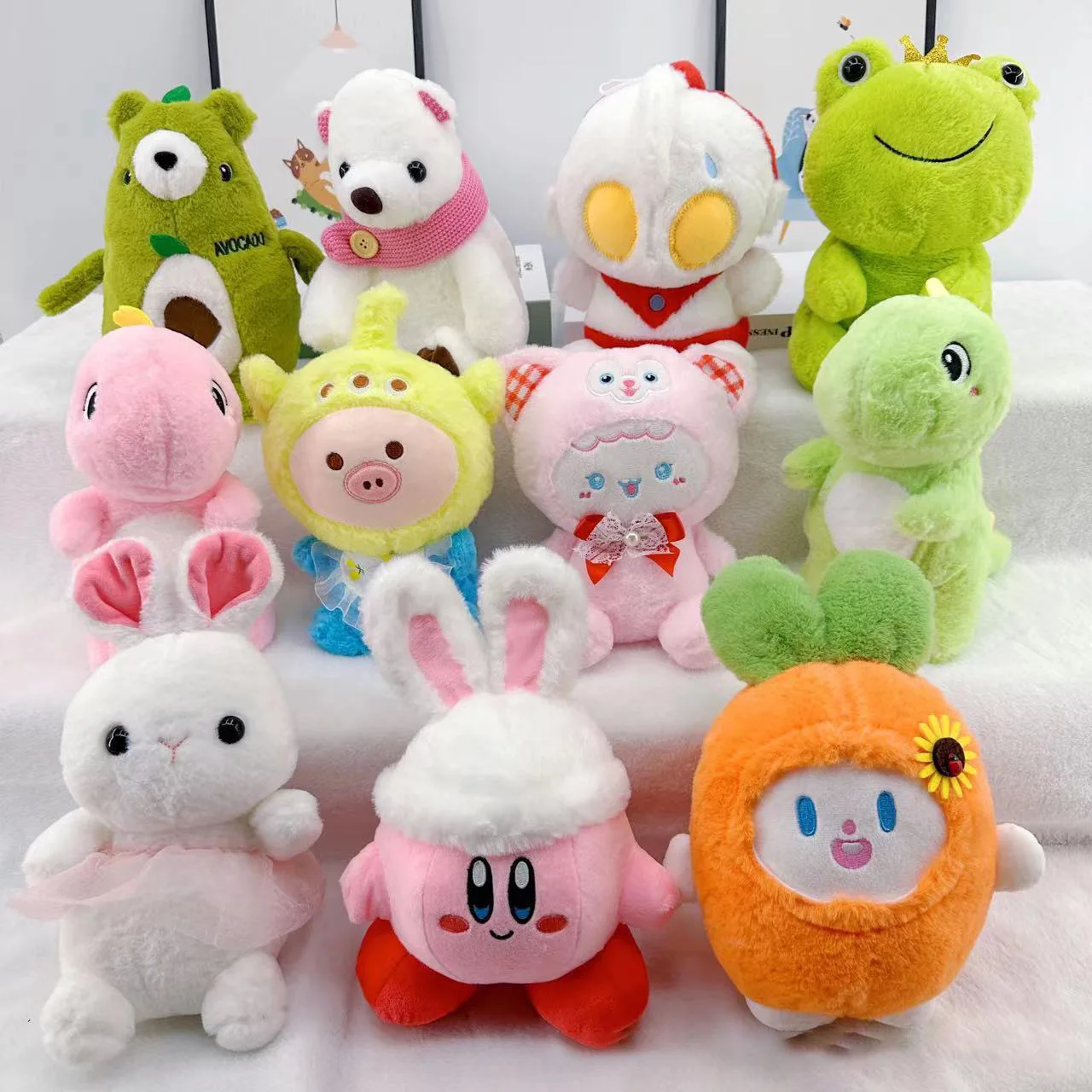 High Quality 8 inch 20-25cm Wholesale Cute Claw Crane Machine Plush Stuffed Animal Plush Toys For Claw Machine