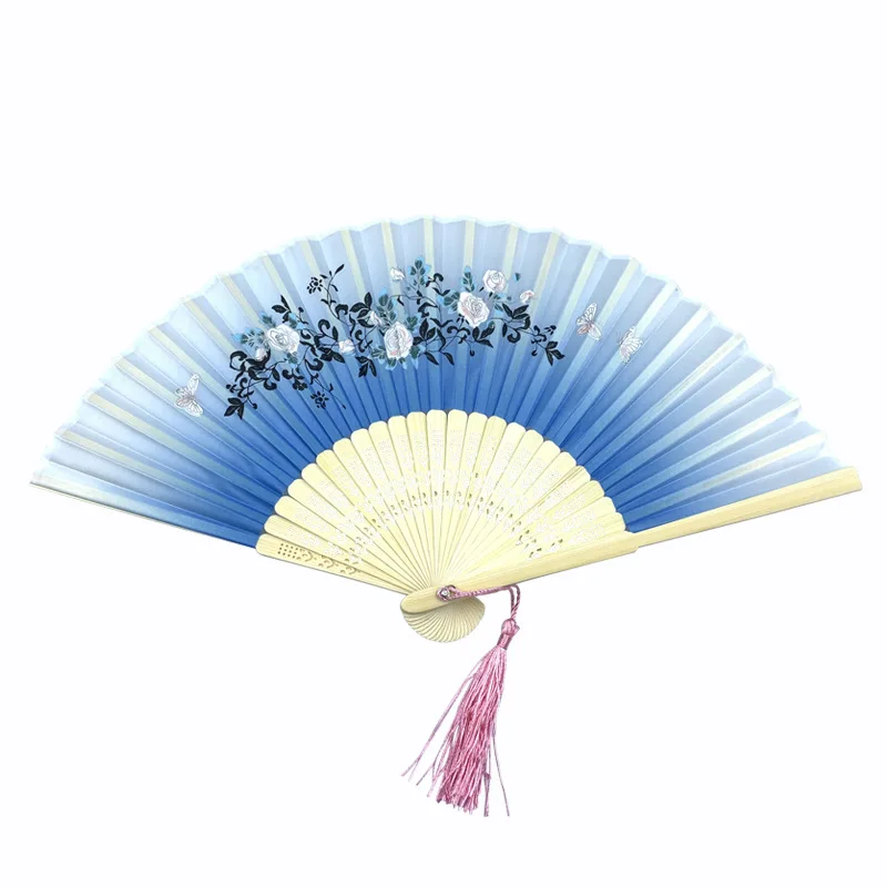 
Ancient folding traditional craft chinese style lady dance bamboo fan imitation 