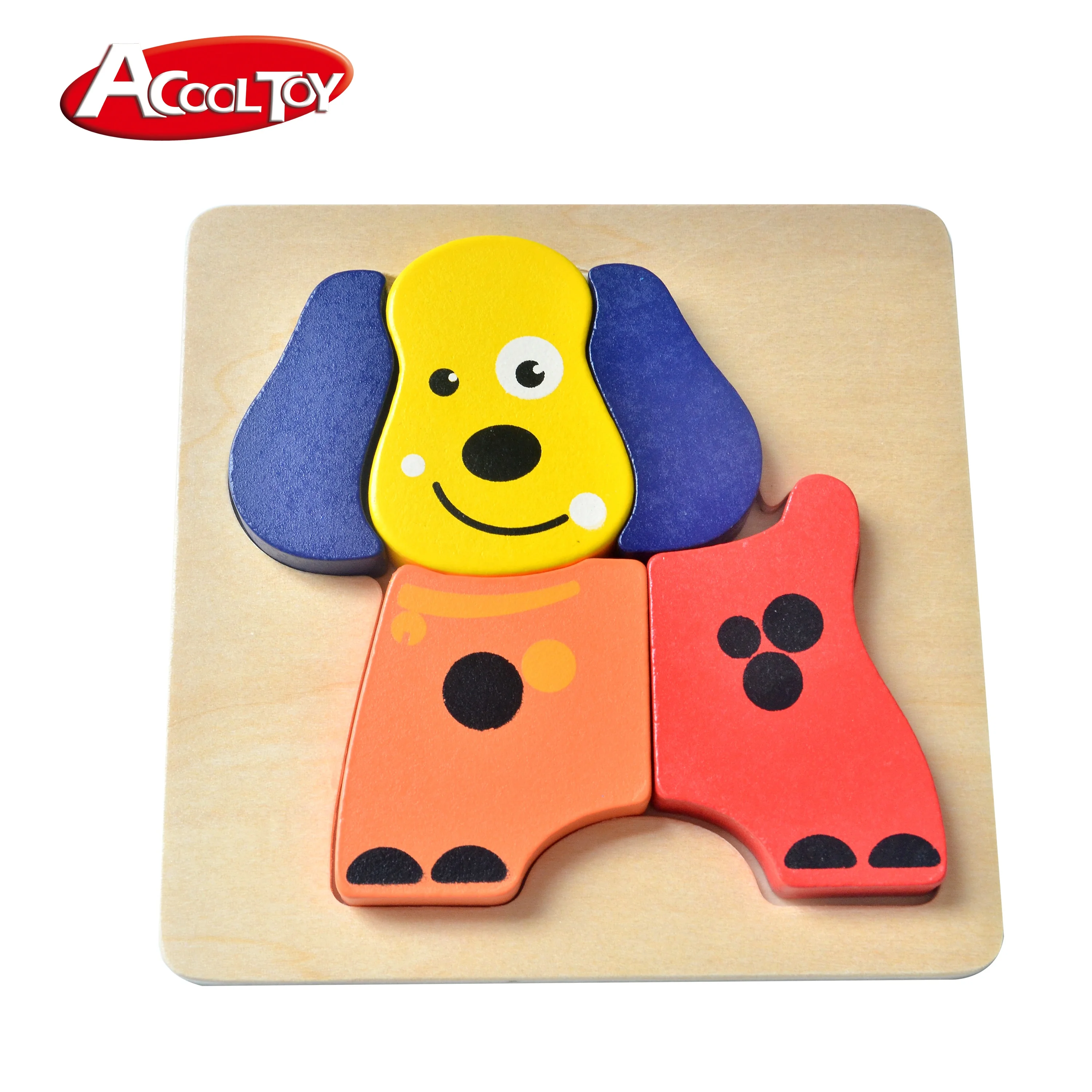 2022 Baby Puzzle Wooden Educational Toys Learning Small Puzzle Zhejiang for Kids Animal Puzzle 3D Unisex Plywood, MDF 20pcs 18m+
