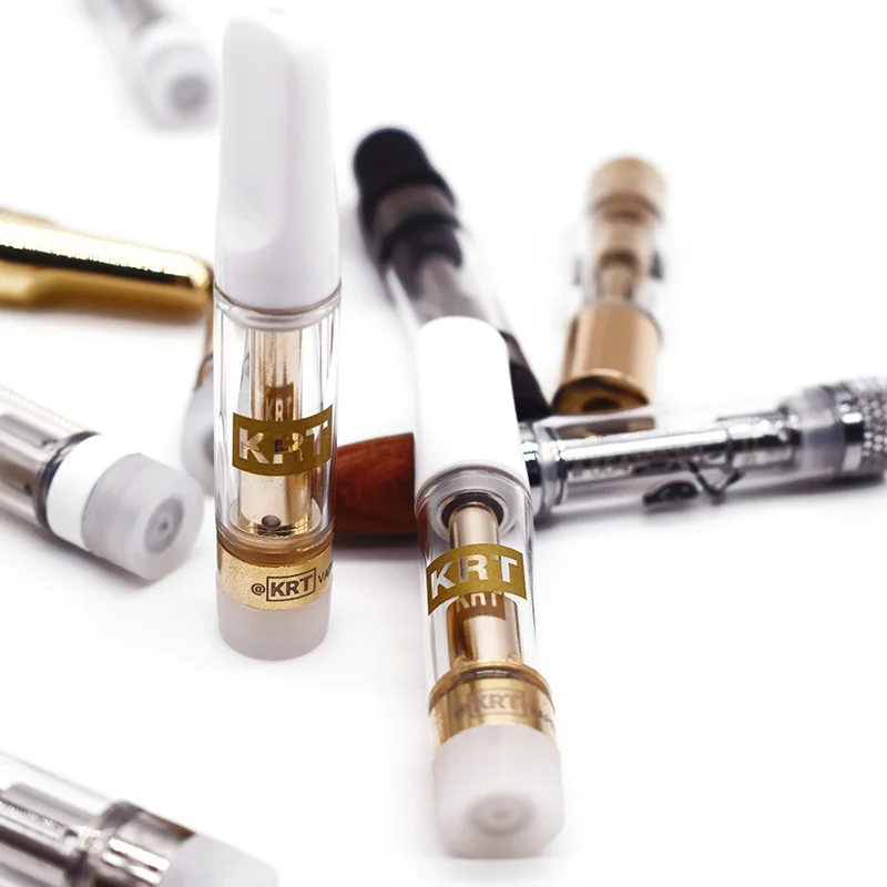  США Новое поступление cbd тележки 420 частей. 8 мл курение коробка mod 0 vape ручка комплект 510 керамический Золотой наконечник KRT картридж