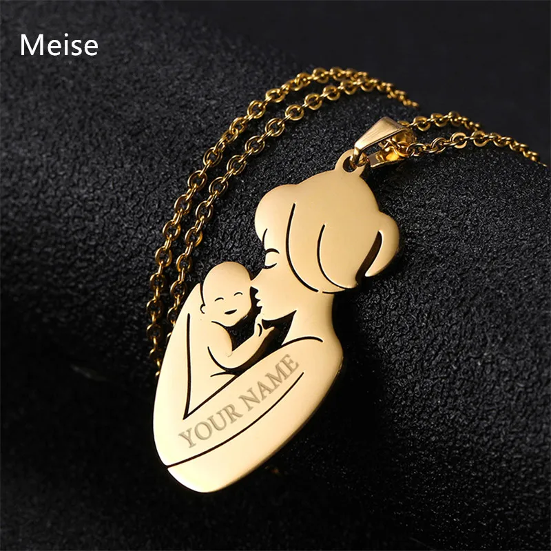 Yiwu Meise Family Baby Pregnant Gift Stainless Steel Customized Necklace