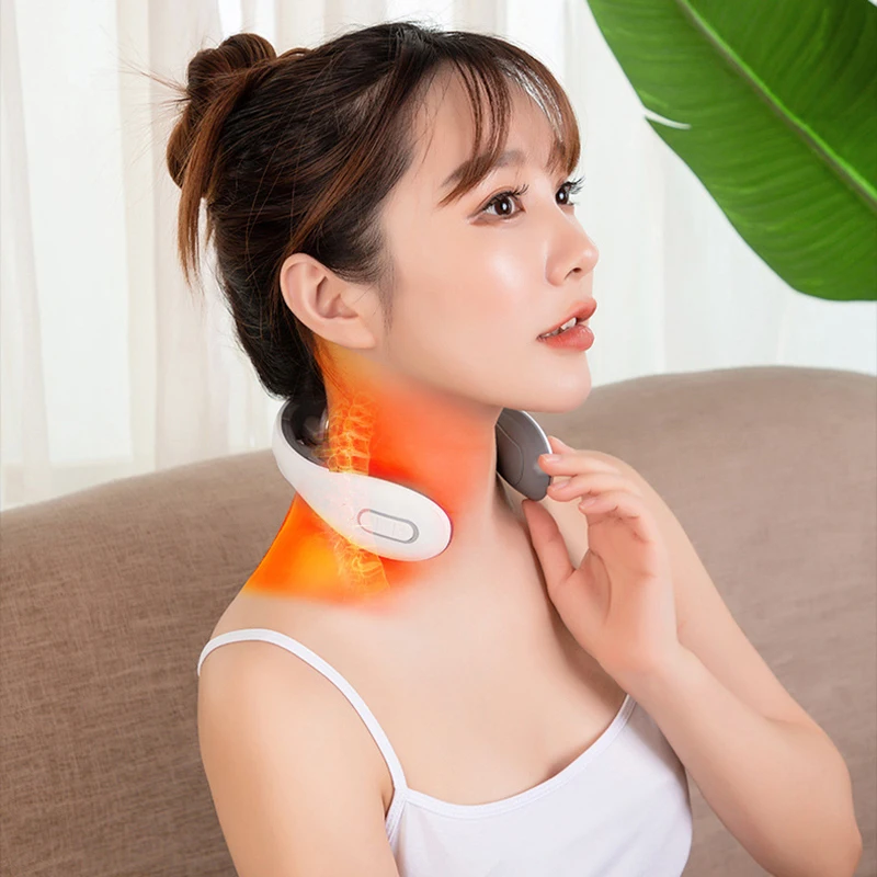 Electric Neck Back Shoulder Warmer Relax Massage Relieve Neck Pain TENS Shiatsu Deep kneading Neck Massager
