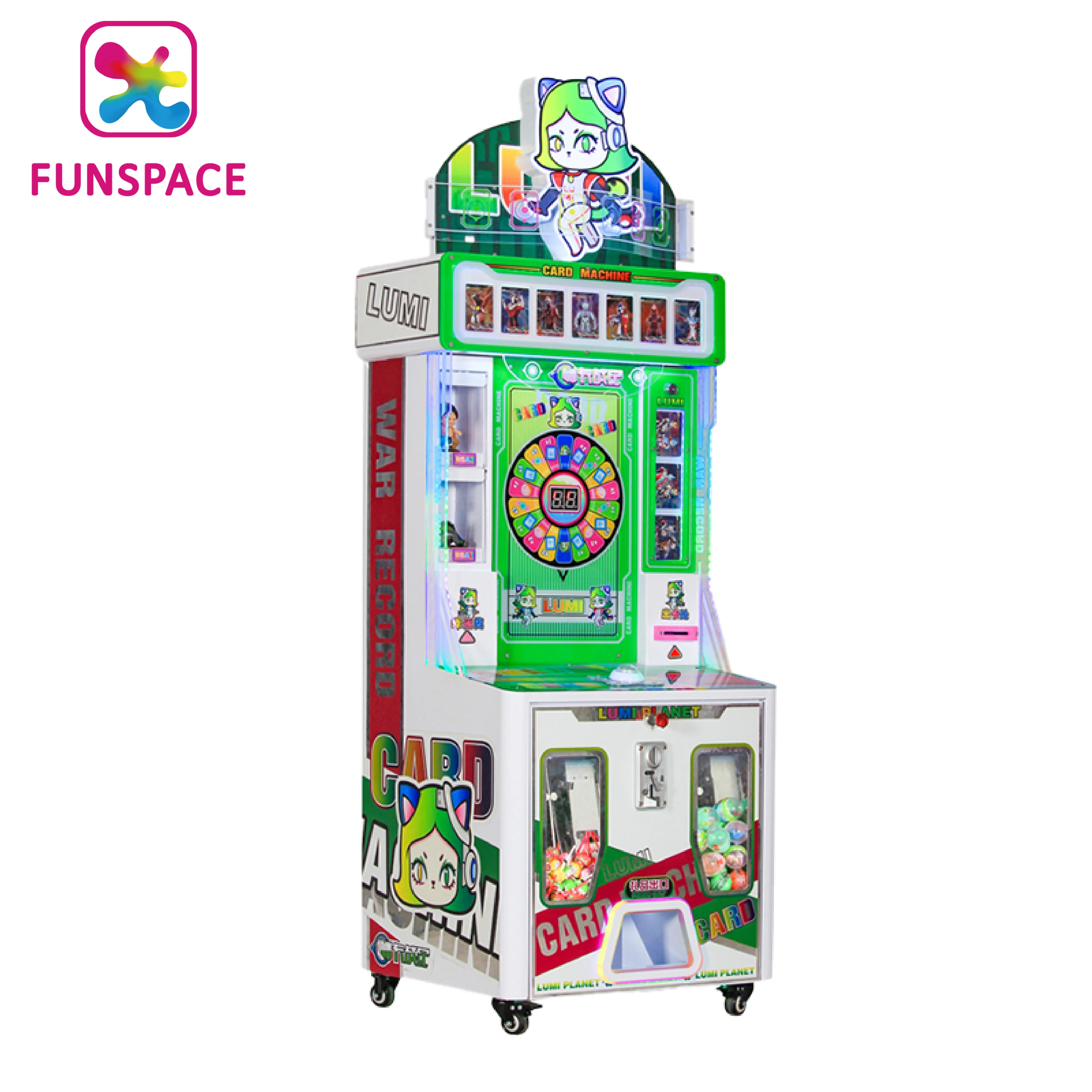 Factory Wholesale Coin Operated Arcade Spinning Disc Game Exchange Ultraman Cards With Capsules Gift Machines