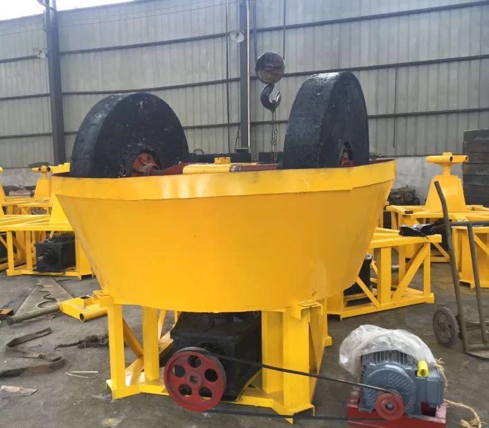 1000 Double Wheel Dressing Gold Grinding Machine, Factory Price Wet Pan Mill