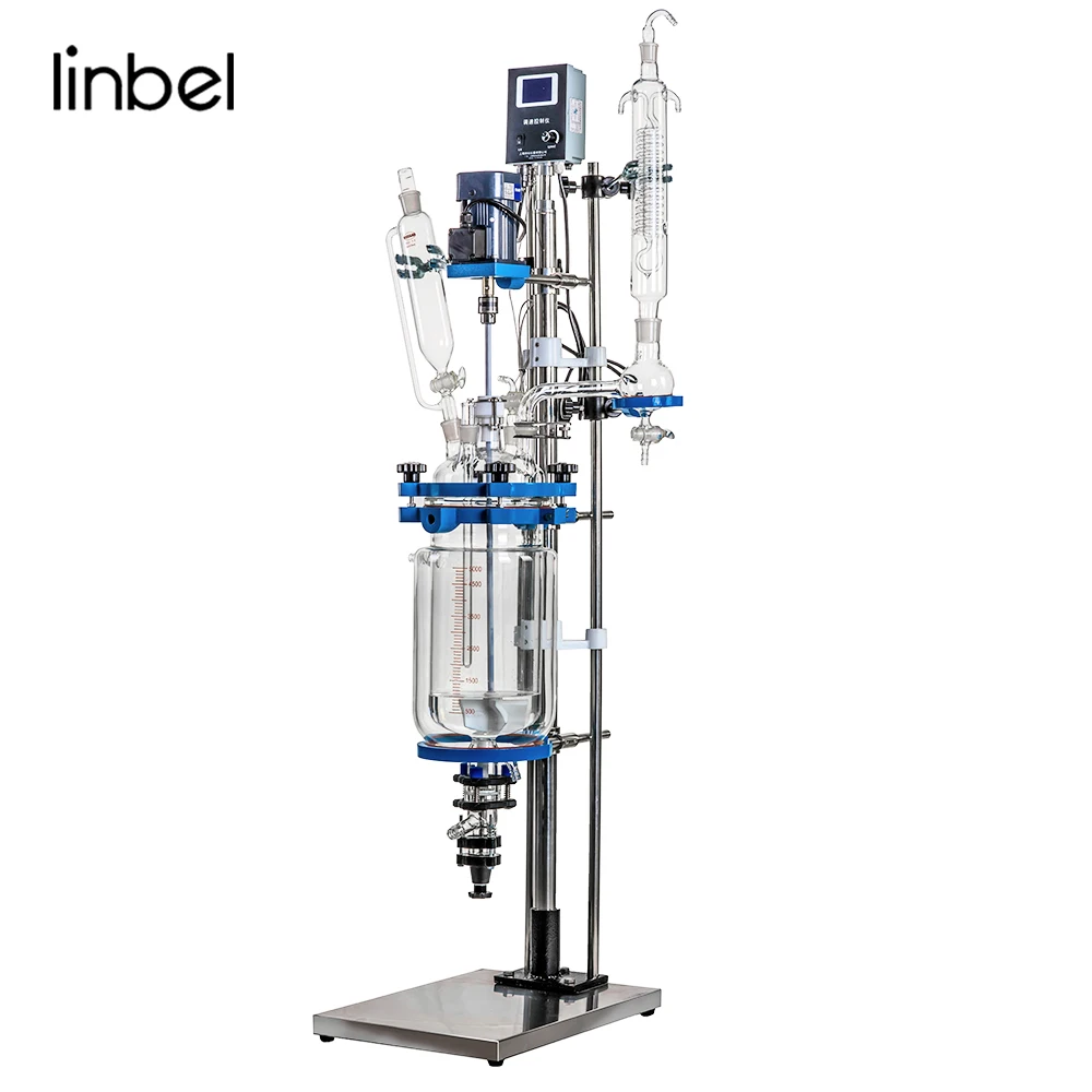 1L Pharmaceutical And Chemical Vacuum Mini Jacketed Glass Reactor