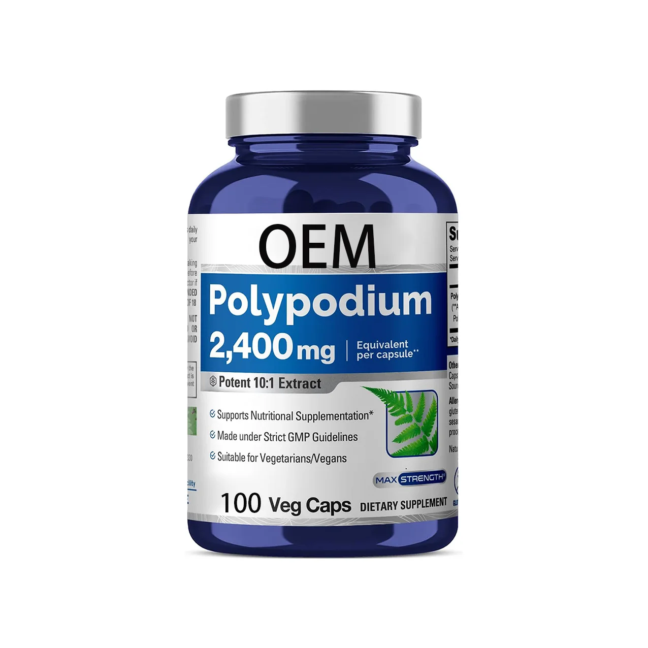 OEM Supports Natural Healthy Skin Antioxidant Supplements Polypodium Leucotomos Extract 2400mg Capsules