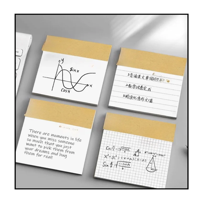 Custom Thick White Notebooks Primary High School Junior College Students Herbal Check Calculation Eye notepad Junior High