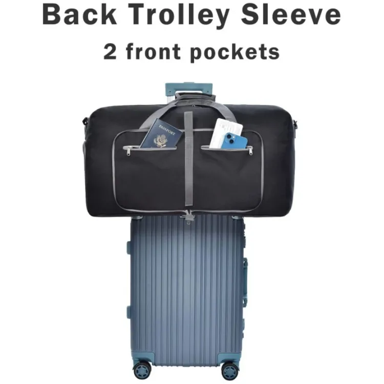 Lightweight Sport Foldable Travel Duffel Bag Large Travel Luggage Bag with Shoes Compartment