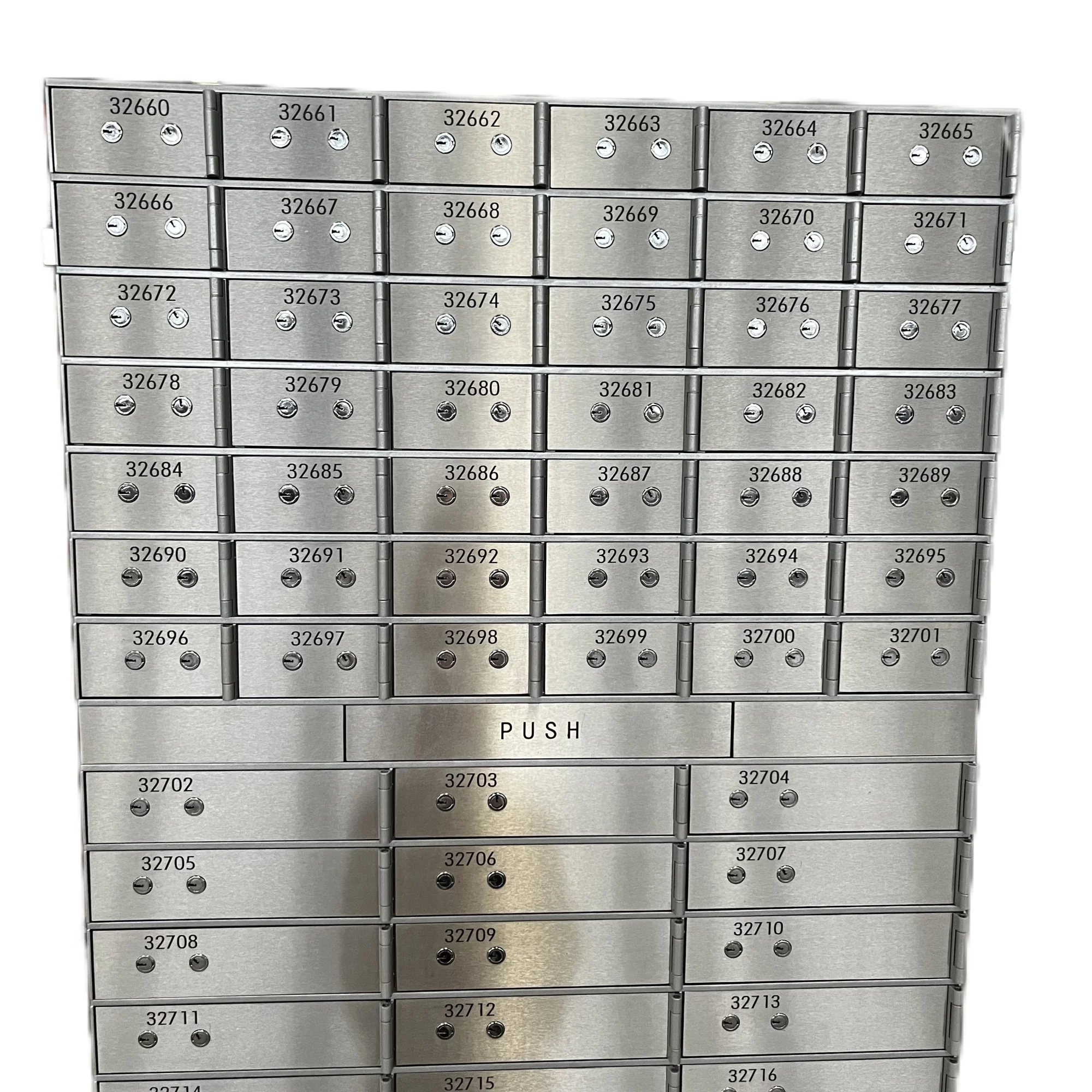 Safe Deposit Box JZ Vault Room Cash Box  3''x 5'' Stainless Steel External Hinge Safe Deposit Box Locker