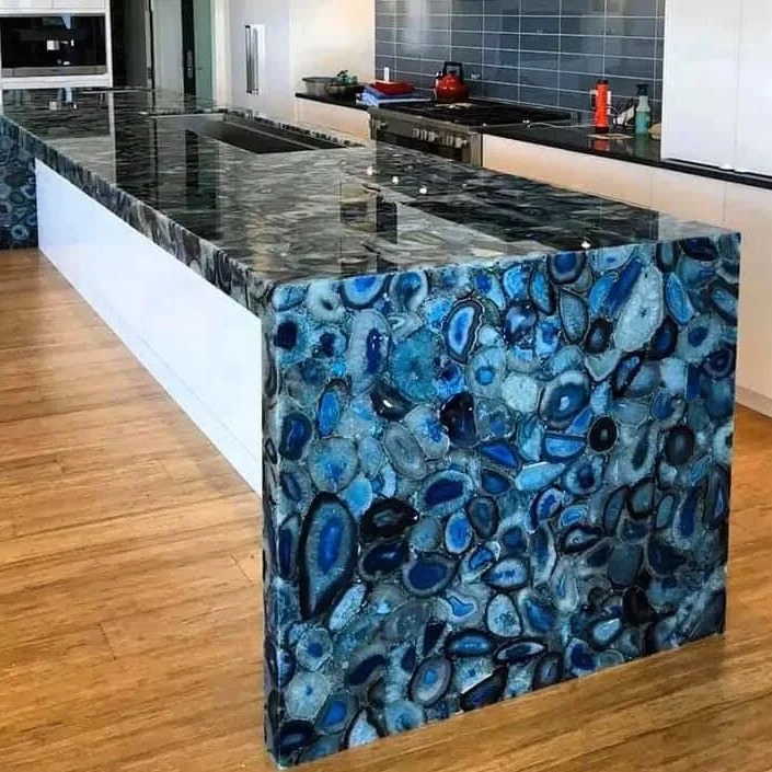 Agate stone table top counter top luxury gem stone