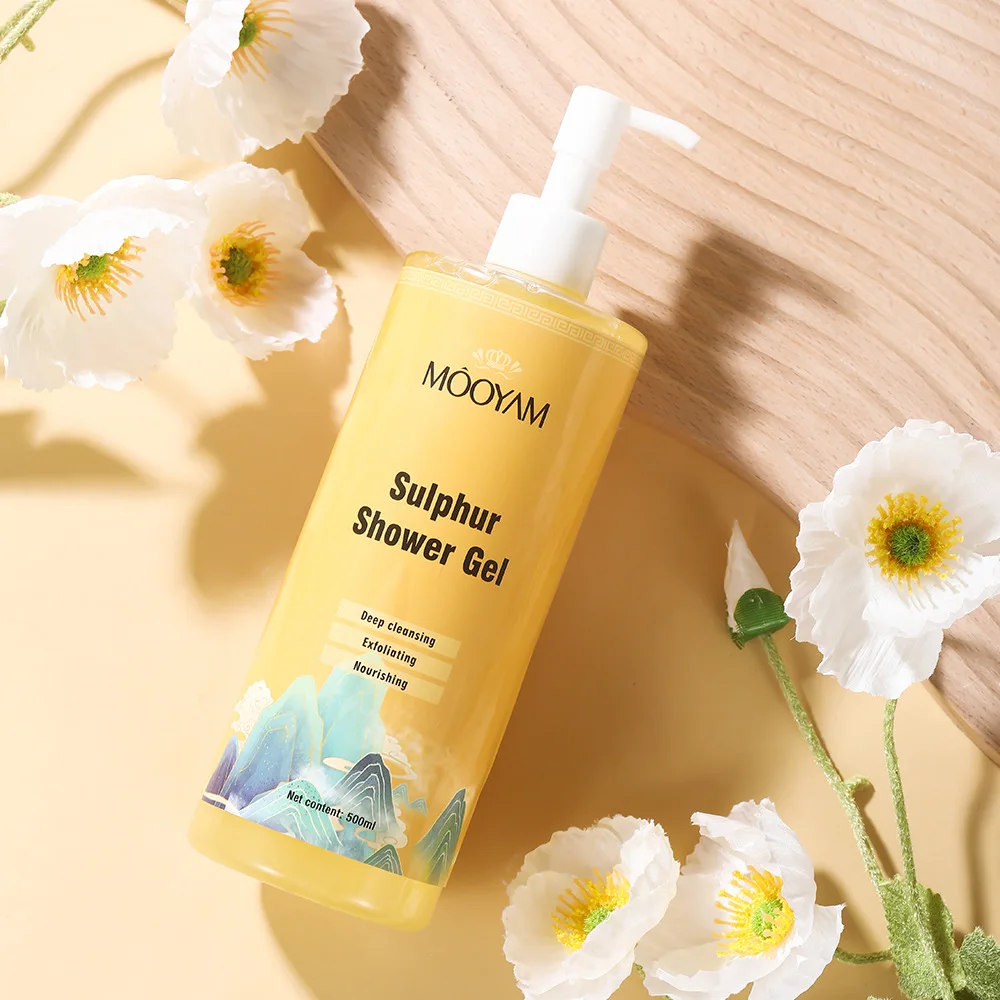 Wholesale body deep cleansing long-lasting fragrance moisturizing Mite Removing Acne Eliminating Fragrance Sulfur Shower Gel