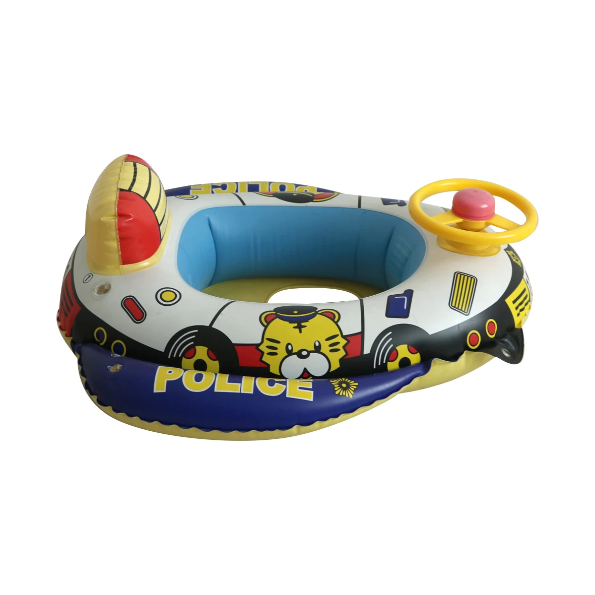Panda Car Shaped Baby Float Swimming Ring Inflatable Baby Float Seat for Water Fun