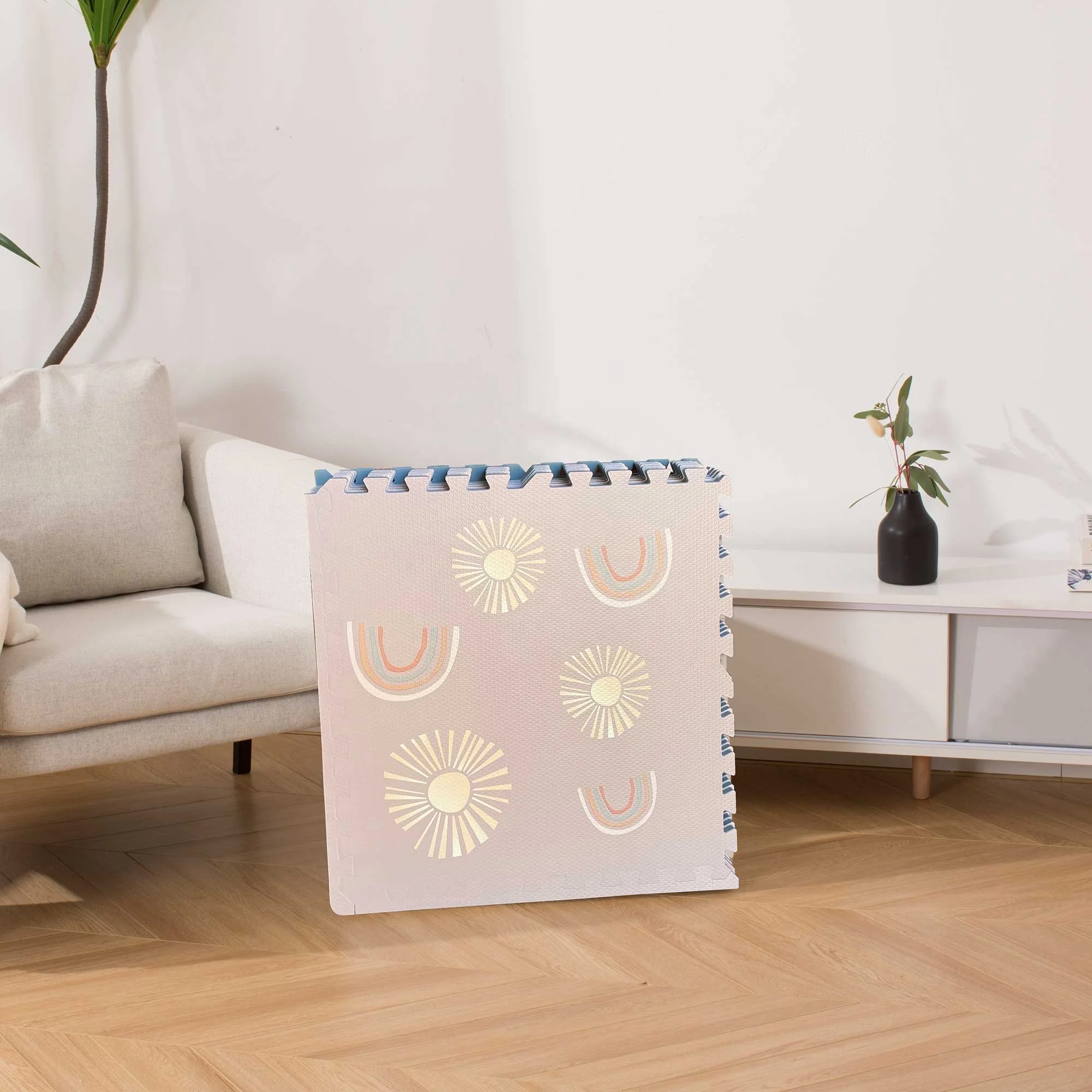 Shockproof and easy to store  EVA foam tiles floor mat children puzzle play mat