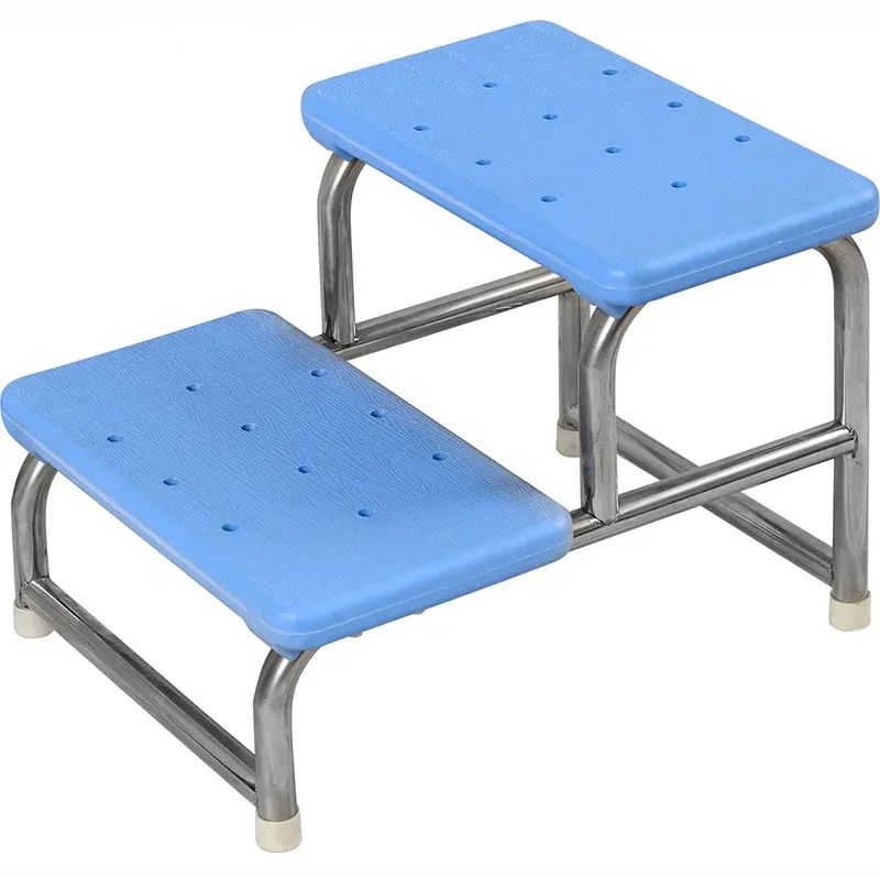 Stainless Steel Adjustable Non-Slip Step Stool Shower Stool Bath Step Stool for Bath Safety