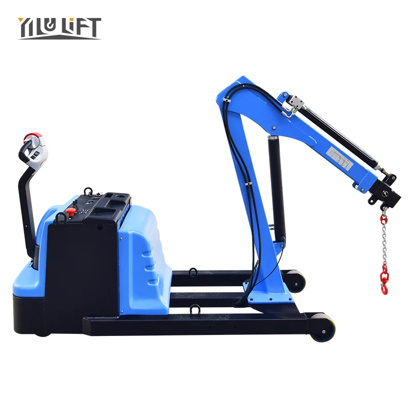 Mobile  300KG 600KG Electric Hydraulic Boom Telescopic Mini Electric Crane