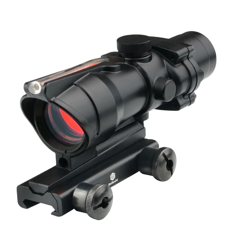 
Hunting Riflescope 4X32 ACOG Rifle scope Real Fiber Red Green Dot Illuminated Optical Sight 