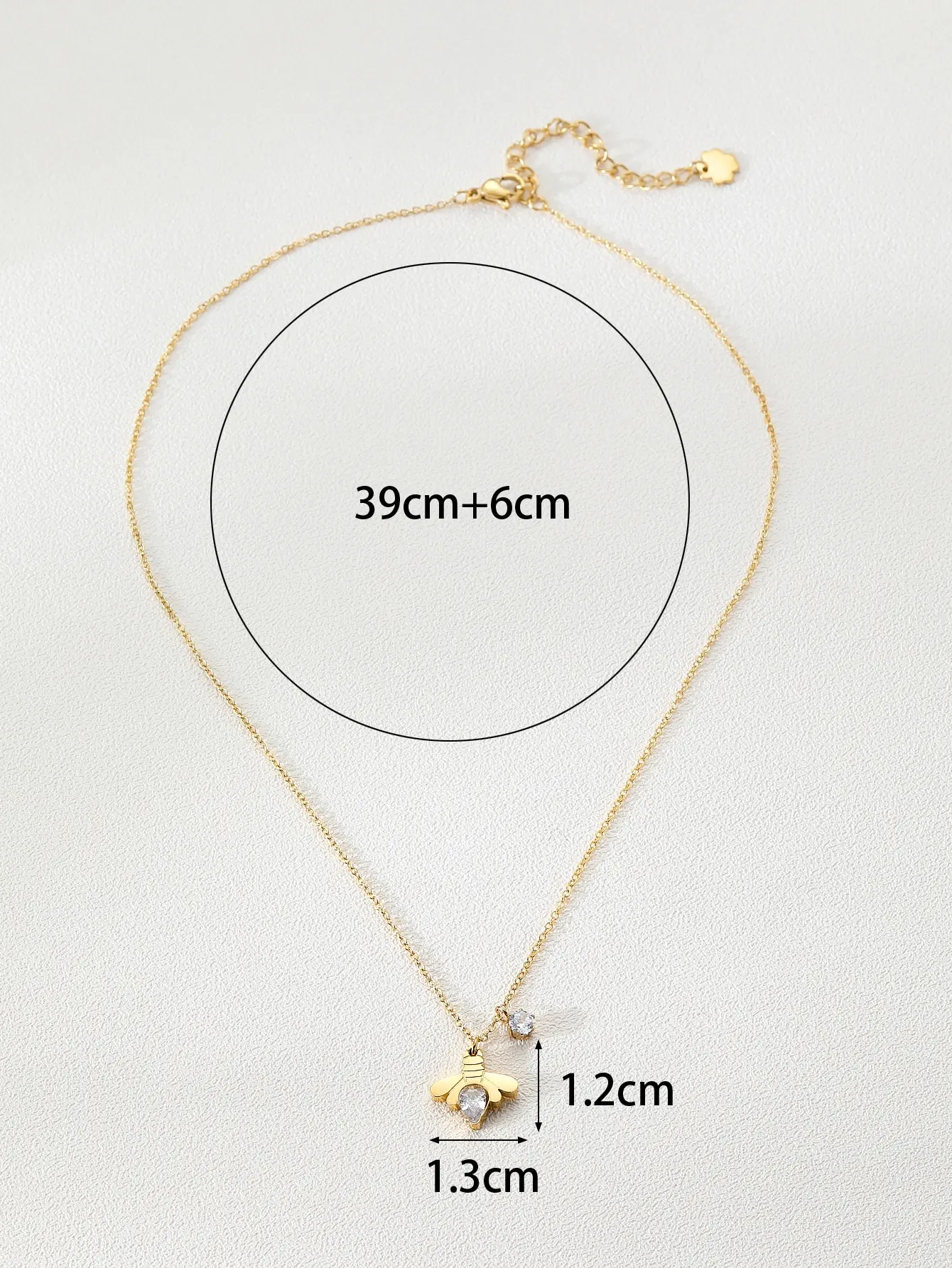 Micro inlaid bee necklace foreign trade hot firefly necklace cross border eBay European and American zircon inlaid