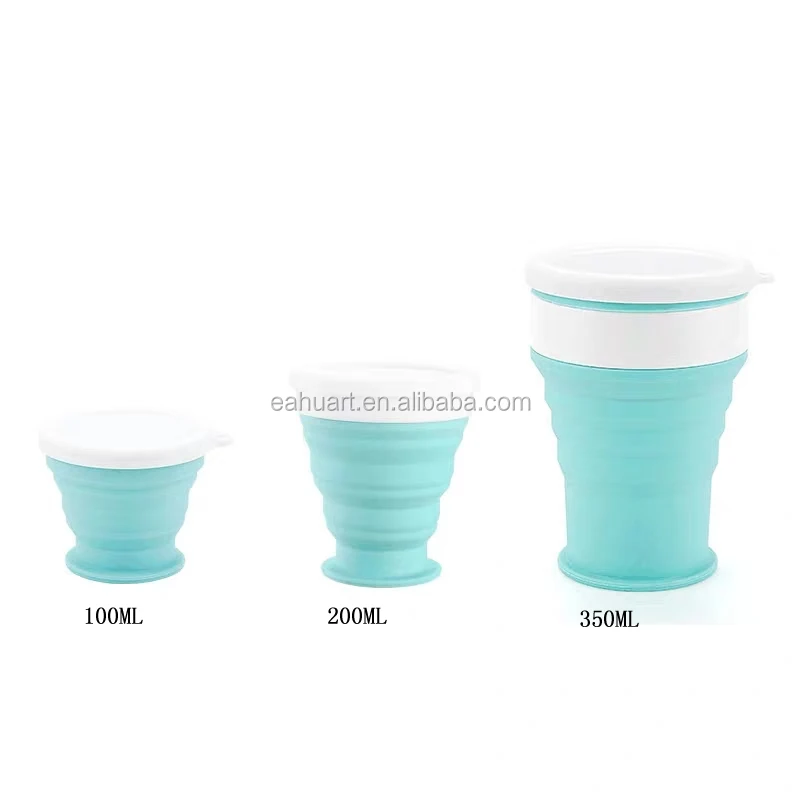 Customized Camping Tableware Travel Stainless Steel Cutlery Set with Silicone Folding Cup