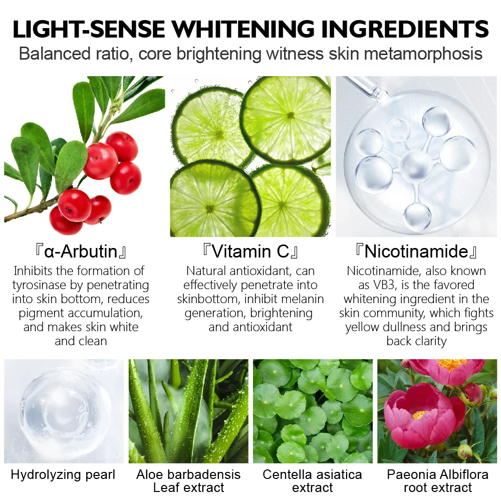 VIBRANT GLAMOUR Brighten Moisturizing Reduce Dullness Spot Acne Marks Facial Skin Care Arbutin Whitening Toner