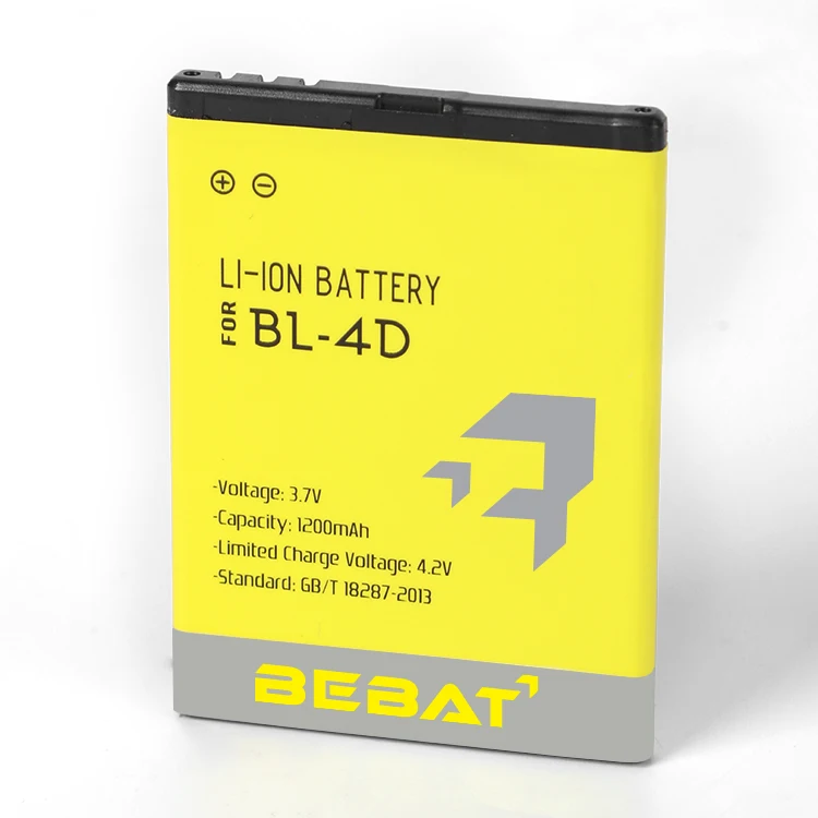 Factory price wholesale High quality phone battery rechargeable 3.7V 1300mah bl-4d for Nokia mobile phone bl4d battery