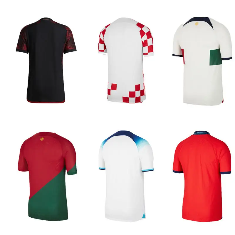 Quick Dry Sportswear Men Soccer Wear Set Uniforms Custom Football Soccer Jerseys  Portugal national team set