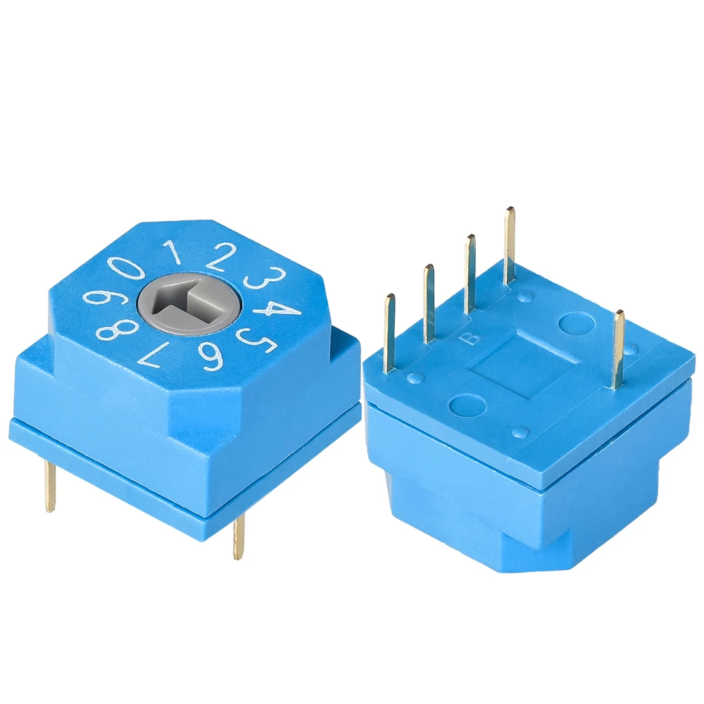 4+1Pins Thru-hole Octal 8 Position Coded Rotary DIP Switches