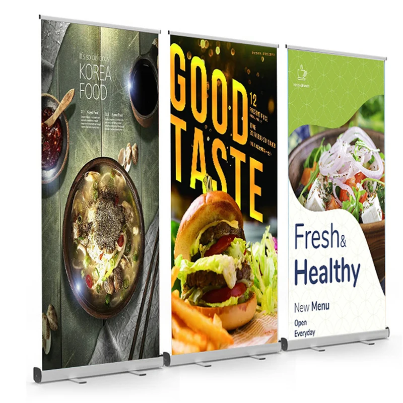 FEAMONT Hot sale standard 80 x 200 roll up banner Advertising Display Retractable Pop up Banner Pull up Banner stand