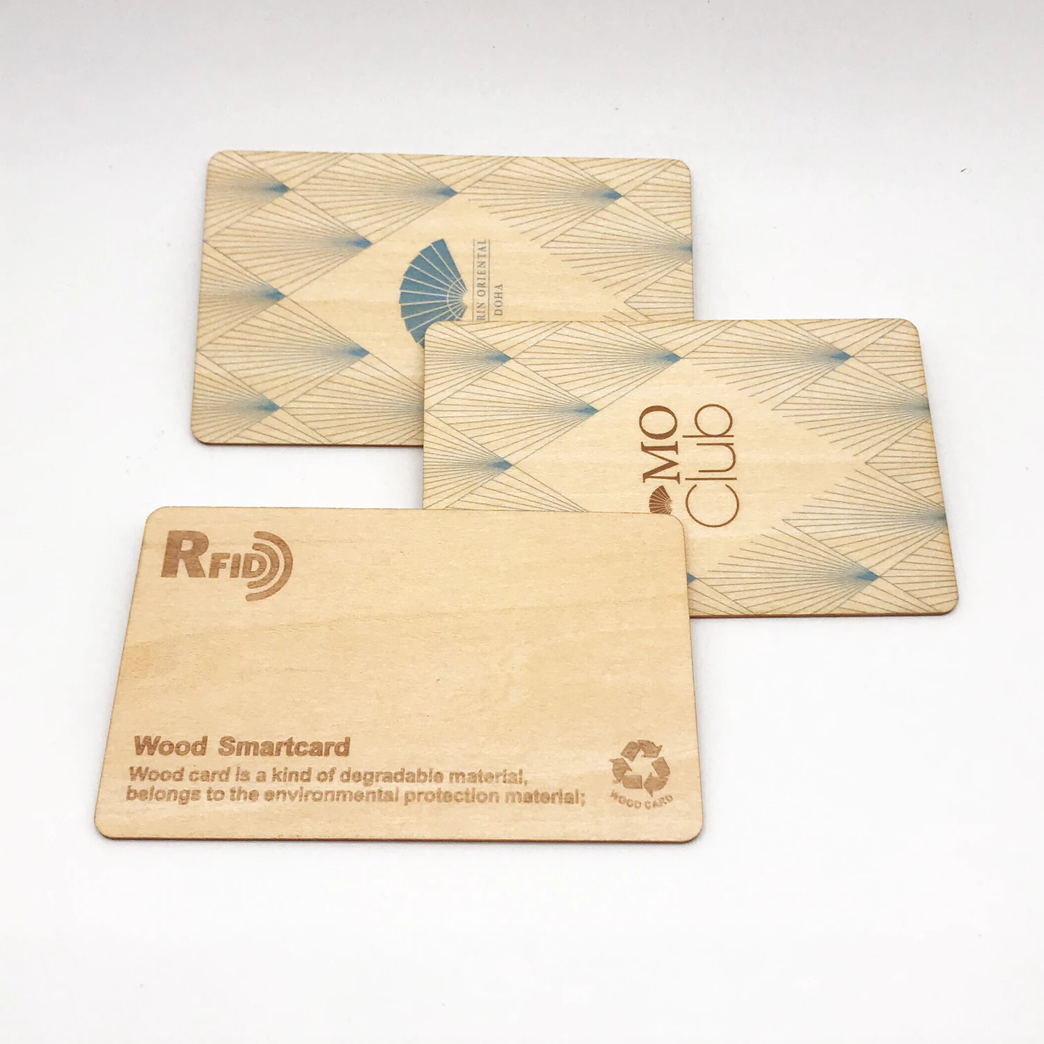 Smart NFC RFID Card Laser Engraved Eco Friendly Wooden Card
