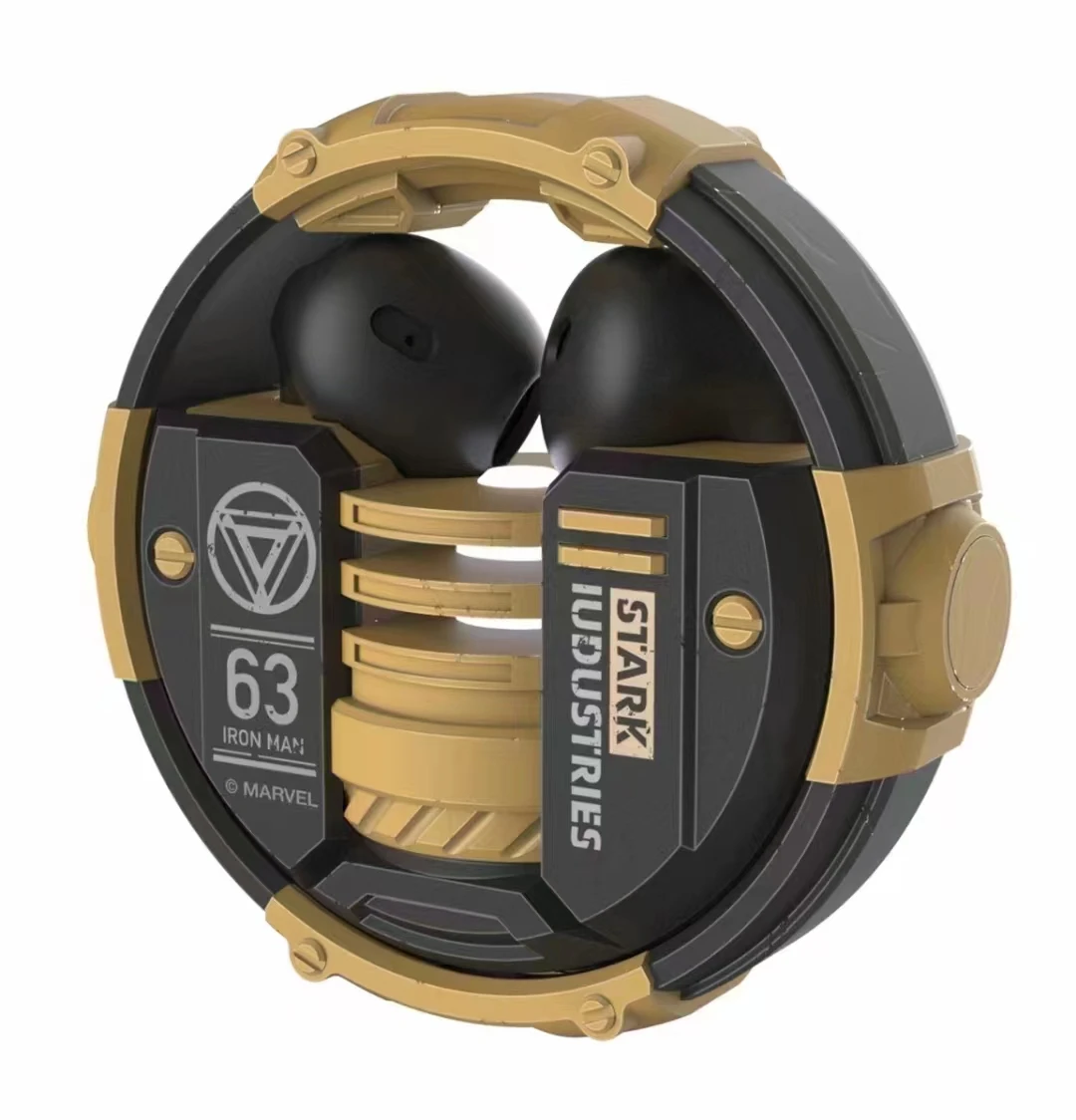 Monster XKT10 Mecha-style Earphones Rotatable Round Zinc Alloy Case Blue tooth 5.2 Latency for Gaming Handfree Calling Headphone