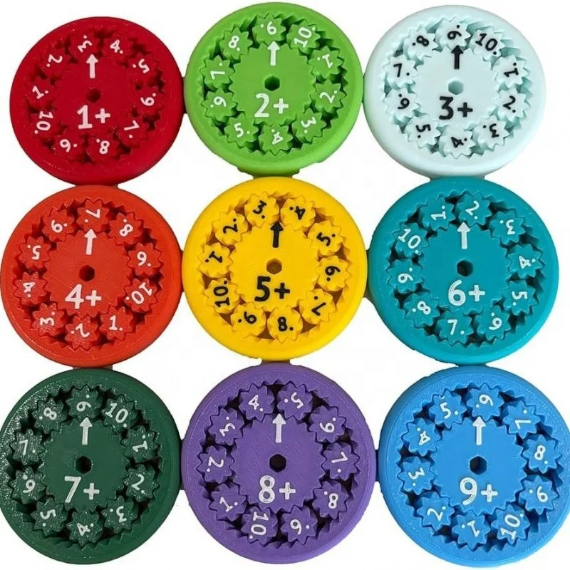Kaili math gyro fingertip digital counting spinning top mathematics toys child educational plastic math fidget spinner