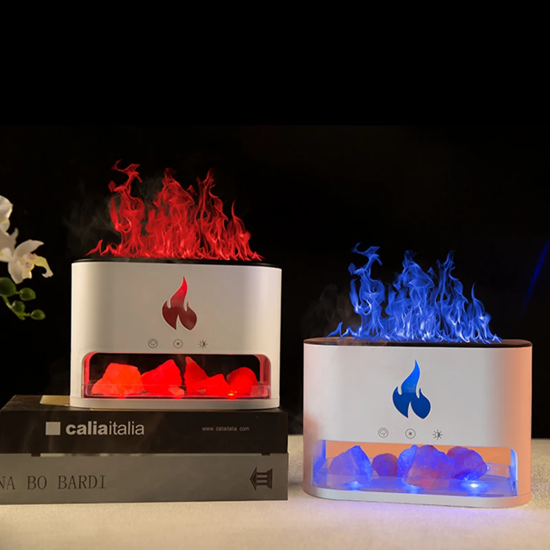 Newest Portable Mini Ultrasonic Air Humidifier Diffuser 250ml Salt Stone Essential Oil Aroma Diffuser With Colorful Light