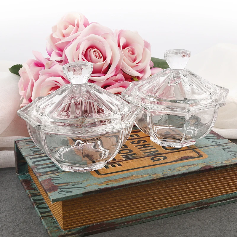 Simple geometric octagonal prism glass candy jar Dried fruit snack accessories storage box Household kitchen storage jar