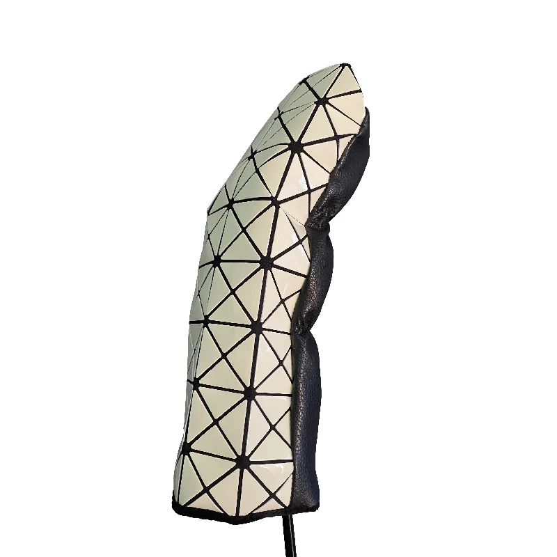 Japan Popular White Geometry golf driver wood customized club headcovers with plush lining