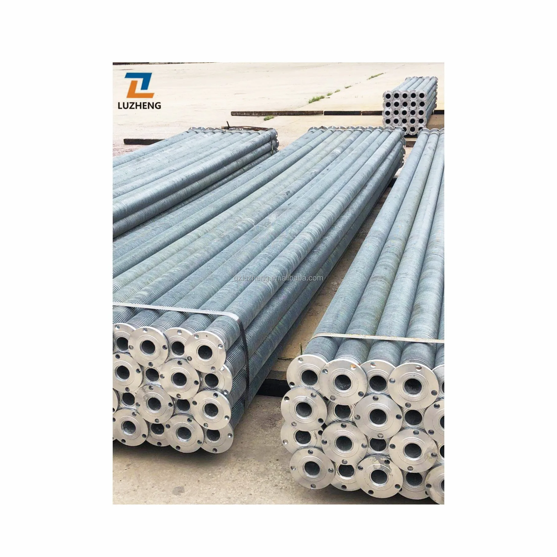 Hot Dipped Galvanized Heating carbon steel spiral Fin Pipe for Greenhouse