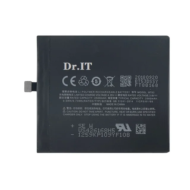 
Dr IT Wholesale Li-ion Cell Phone Battery BT53 Long Standby Time For Meizu Mx6 pro battery 