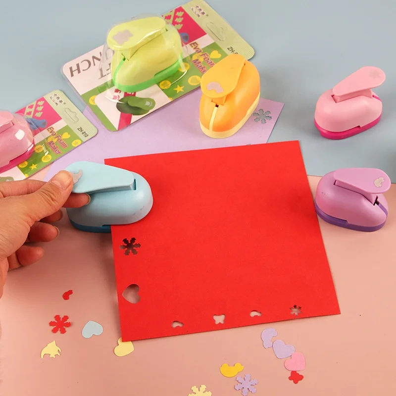 Wholesale Drawing Toys ChildHole Punch Mini Printing Paper Hand Shaper Scrapbook Tag Card Craft DIY Punch Cut