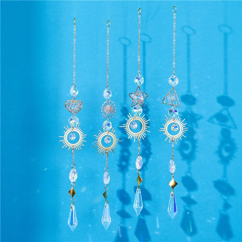 2022 Hot Sale JINGSHENG wholesale Suncatcher Octogon  K9 Glass Drop Crystal Prisms Pendant for  Accessories pendant gj-005