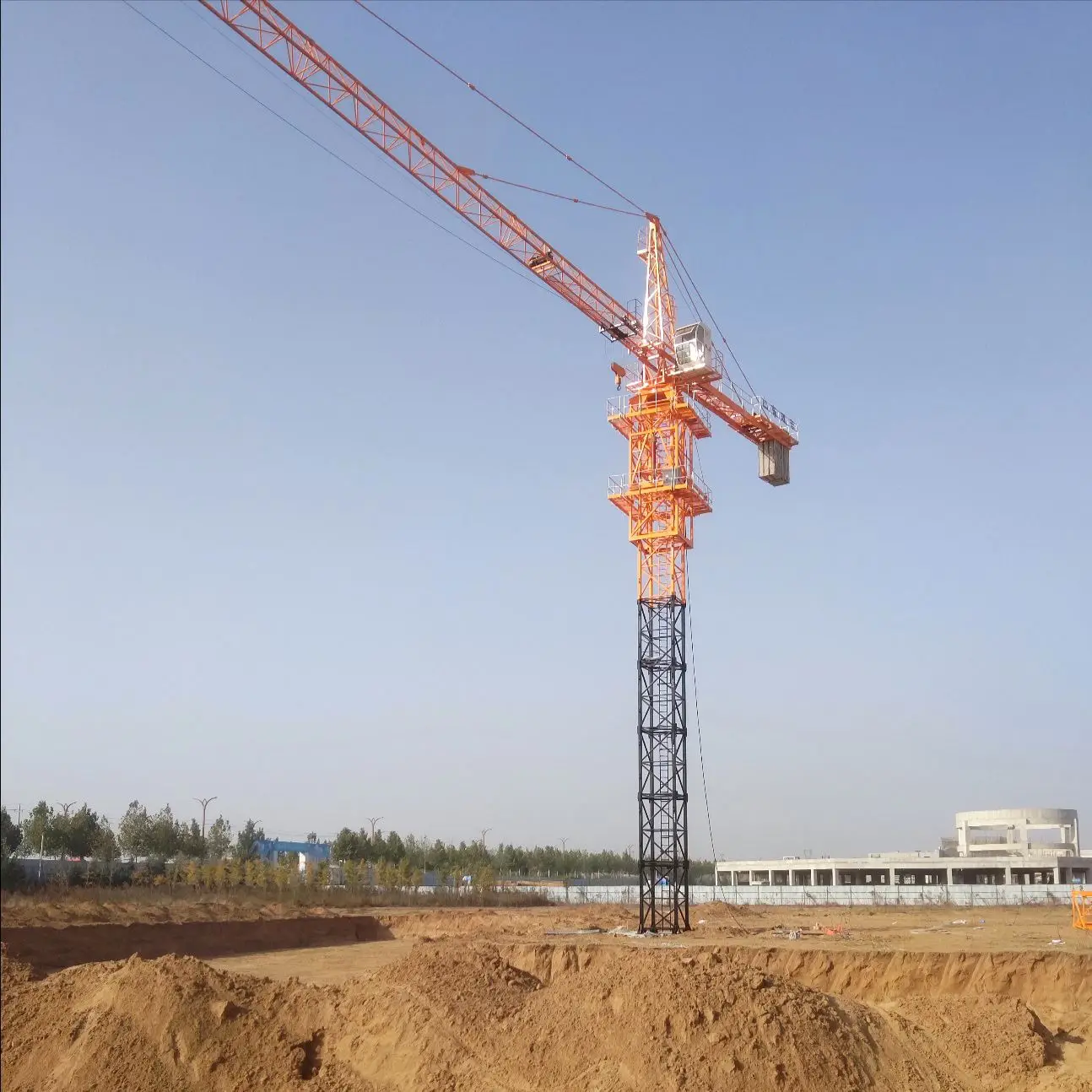 Top 10 20 ton 80m jib plc control topless tower crane singapore for sale