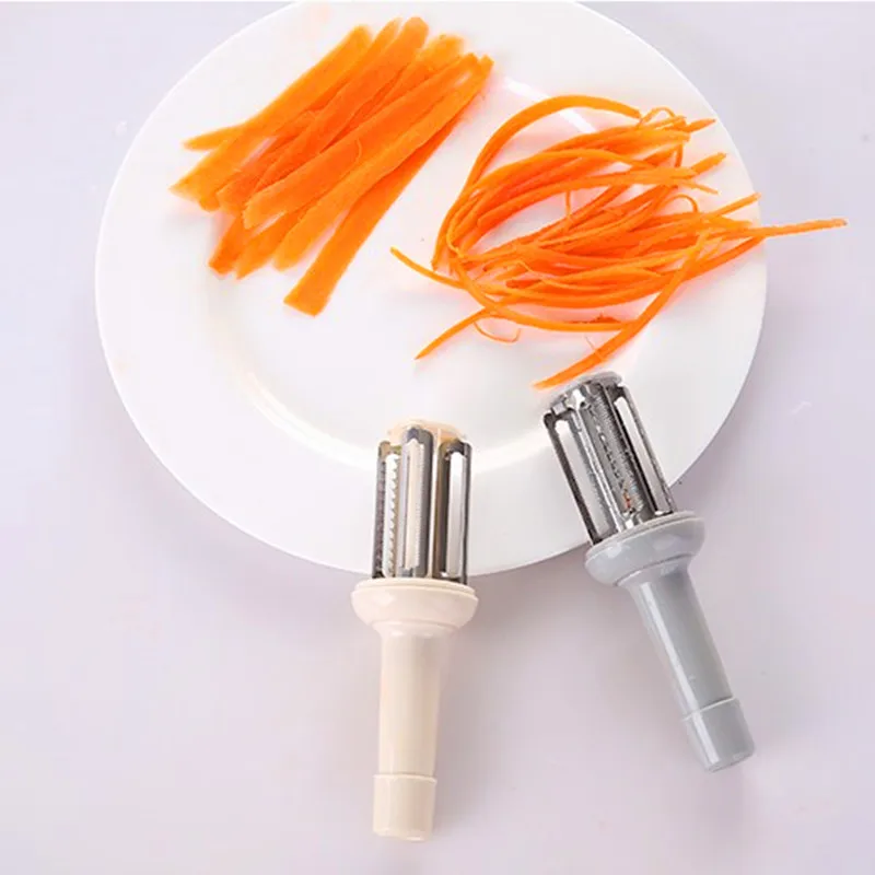 Can Store Fruit And Vegetable Grater Peeling Knife Handle Multi Function Three Knife Head With Grinding Ginger And Garlic