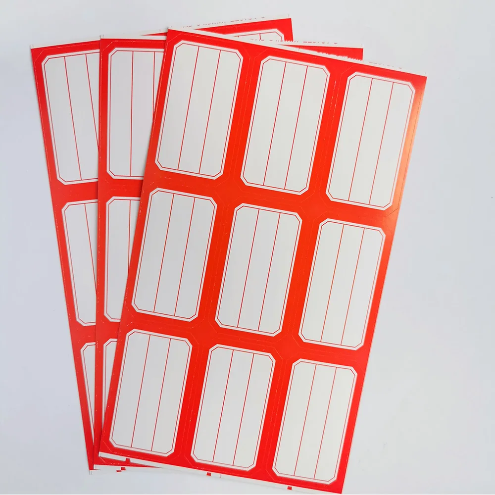 37*64mm 6pcs/sheet Price Tag sticker Self-adhesive Label Hand-written Product Label Name Number Blank Note Classification Decals